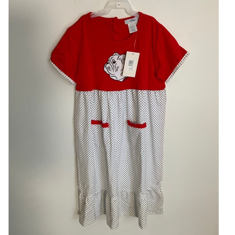 Ishtex Bulldog Applique Dress NWT‎ size 10